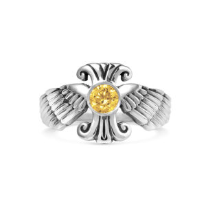 Babylon Winged Sun silver ring