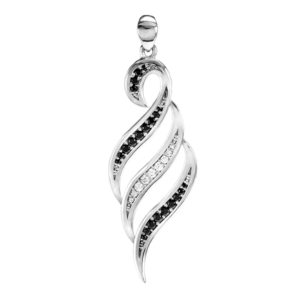 flow waves elegant silver pendant