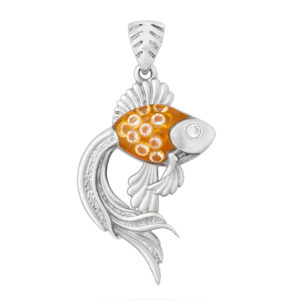 goldfish silver pendant