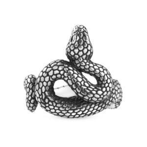 Snake silver ring